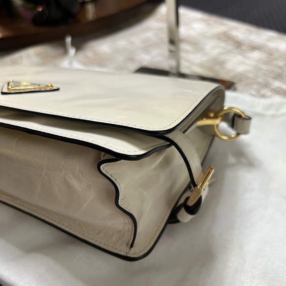Authentic Prada White Leather Shoulder Bag - Picture 11 of 11